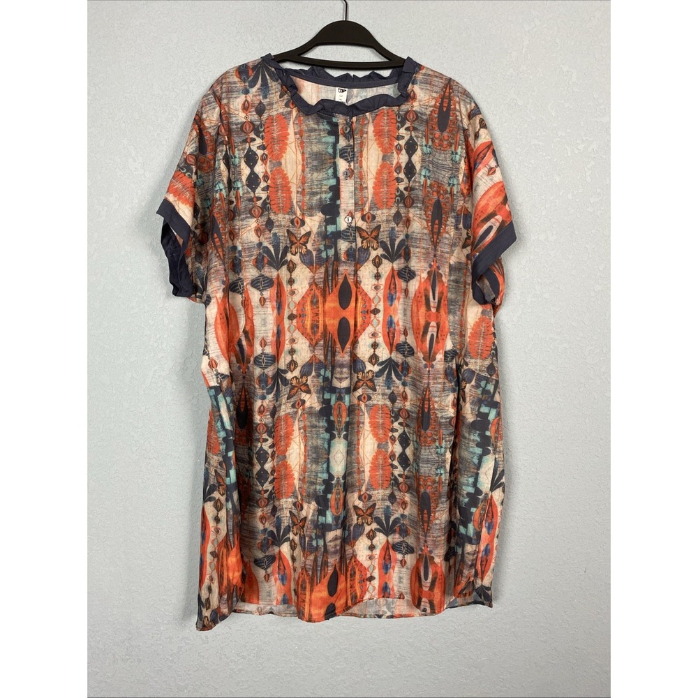 3 FAT MEN Natural Linen Dress /Tunic SooLinen Art to Wear Lagenlook sz‎ M